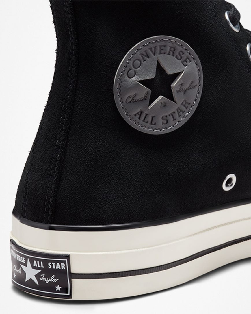 Women's Converse Chuck 70 Suede High Top Shoes Black | AU 68459N